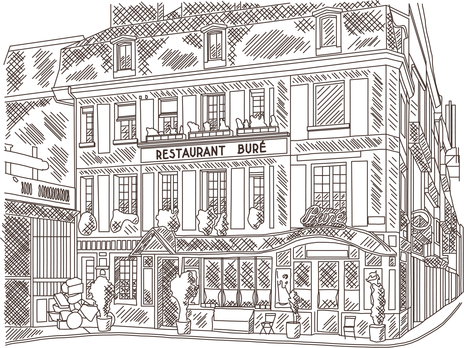 Façade du Buré, place de la Résistance